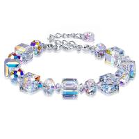 Crystal Armbånd, Krystal, Justerbar & forskellige stilarter for valg & for kvinde, nikkel, bly & cadmium fri, 7mm, Solgt Per 7 inch Strand