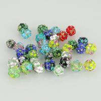 Gropiga Lamppärlor, Lampwork, slumpmässigt skickade, blandade färger, 12-16mm, Hål:Ca 1mm, Ca 10PC/Lot, Säljs av Lot