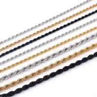 Stainless Steel Chain Ogrlica, Nehrđajući čelik, pozlaćen, Francuski lanac užeta & različite veličine za izbor & za čovjeka, više boja za izbor, Prodano By Strand