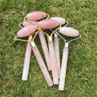 Massage smykker, Rose Quartz, forgyldt, poleret, flere farver til valg, 50x140mm, Solgt af PC