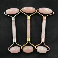 Bijoux de massage, quartz rose, avec alliage de zinc, Placage, poli, plus de couleurs à choisir, 40x25x140mm, Vendu par PC