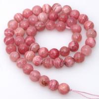 Rhodoniet kralen, Rhodonite, Ronde, gepolijst, DIY & verschillende grootte voor keus, rood, 390mm, 5strengen/Lot, Verkocht door Lot