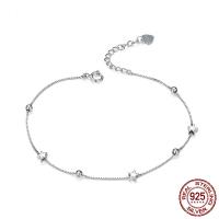 Sterling Silver Náramky, 925 Sterling Silver, Hvězda, platina á, box řetěz & pro ženy, Prodáno za Cca 7.8 inch Strand