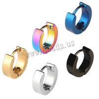 Stainless Steel Huggie Hoop Earring plated fashion jewelry & Unisex Sold By PC