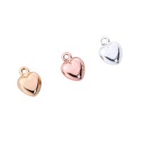 Zinc Alloy Heart Pendler, for kvinde, flere farver til valg, 11x8mm, 20pc'er/Lot, Solgt af Lot