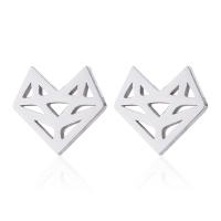 Stainless Steel Stud Earrings plated fashion jewelry & for woman Sold By Pair