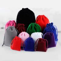 Jewelry Pouches Bags Velveteen with Nylon Cord mixed colors Sold By Lot