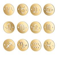 En acier inoxydable bijoux Cabochon, Plat rond, Placage, constellation bijoux & styles différents pour le choix, plus de couleurs à choisir, 12mm, 12PC/lot, Vendu par lot