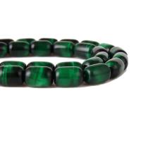 Tiger Eye Kralen, Drum, gepolijst, DIY & verschillende grootte voor keus, groen, Per verkocht Ca 15.3 inch Strand