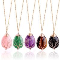 Zinc Alloy Jewelry Necklace Tree gold color plated for woman nickel lead & cadmium free 42mm Sold By Strand