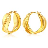 Orecchini cerchietti Hoop ottone, per la donna, oro, 22x26mm, 2Pairspaio/lotto, Venduto da lotto