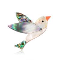 Zinc Alloy Brocher, Abalone Shell, Bird, mode smykker & for kvinde, 40x46mm, Solgt af PC