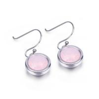 Boucle d'oreille goutte inox, acier inoxydable, Placage, bijoux de mode & pavé de micro zircon & pour femme, plus de couleurs à choisir, 13mm, Vendu par paire