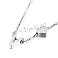 Roestvrij staal halskettingen, De Brief van het alfabet, plated, box ketting & voor vrouw, meer kleuren voor de keuze, 1.20mm, Lengte Ca 19.6 inch, Verkocht door PC