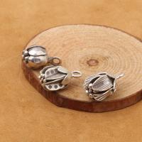 925 Sterling zilveren hanger, Flower Bud, plated, DIY & verschillende stijlen voor de keuze, Gat:Ca 2mm, Verkocht door PC