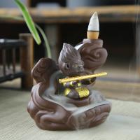 Backflow Incense Burner Purple Clay half handmade for home and office & durable Sold By PC