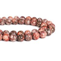 Huid van de luipaard Stone, Ronde, DIY & verschillende grootte voor keus, rood, Per verkocht Ca 15 inch Strand