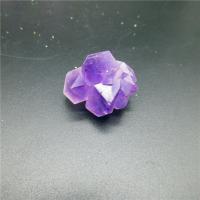 améthyste Pendentif, Placage de couleur d'or, violet, 30mm, Vendu par PC