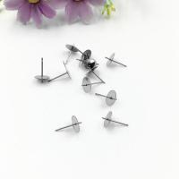 acier inoxydable Boucle d'oreille Post, bijoux de mode & normes différentes pour le choix & pour femme, 4mm   5mm   6mm   8mm, 100PC/lot, Vendu par lot