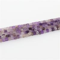 Granos Amethyst naturales, amatista, Cuadrado, pulido, Bricolaje, Púrpura, 4x4mm, longitud aproximado 15.35 Inch, 5Strandsfilamento/Grupo, Vendido por Grupo