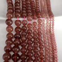 Strawberry Quartz Bead, Runde, poleret, du kan DIY & forskellig størrelse for valg, Solgt Per Ca. 15.7 inch Strand