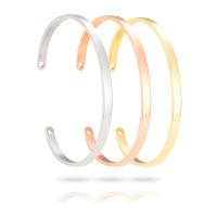 Nerūdijančio plieno Bangle, 304 Nerūdijantis plienas, padengtą, unisex, daugiau spalvų pasirinkimas, 4x1.80mm, Vidinis skersmuo:Apytiksliai 62mm, Pardavė PC