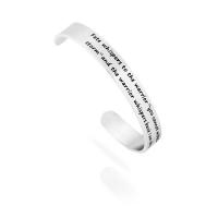 Cruach dhosmálta Bangle, 304 Cruach dhosmálta, unisex & le patrún litir, dath bunaidh, 10x2mm, Trastomhas Istigh:Thart 65mm, Díolta De réir PC