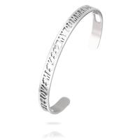 Nerūdijančio plieno Bangle, 304 Nerūdijantis plienas, moters & tuščiaviduris, Originali spalva, 6x1.80mm, Vidinis skersmuo:Apytiksliai 65mm, Pardavė PC