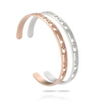 Cruach dhosmálta Bangle, 304 Cruach dhosmálta, plátáilte, unisex & log, dathanna níos mó le haghaidh rogha, 6x1.80mm, Trastomhas Istigh:Thart 65mm, Díolta De réir PC