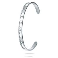 Nerūdijančio plieno Bangle, 304 Nerūdijantis plienas, unisex & tuščiaviduris, Originali spalva, 6x1.80mm, Vidinis skersmuo:Apytiksliai 65mm, Pardavė PC