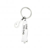 Stainless Steel chiave del catenaccio, 304 acciaio inox, unisex & con modello lettera, colore originale, 60x15mm, Venduto da PC