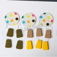 Acryl Anhänger, Polka Dot & kann auch als Haarschmuck oder Handy DIY Dekoration verwendet werden & verschiedene Stile für Wahl, keine, 10PCs/Tasche, verkauft von Tasche