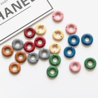 Hout Opknoping Decoratie, Donut, moffelen vernis, DIY, meer kleuren voor de keuze, 2cm, 10pC's/Bag, Verkocht door Bag