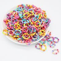 Polyester Elastic Band, Donut, tilfældigt sendt & højelastisk, flere farver til valg, 2.5CM, 50pc'er/Bag, Solgt af Bag