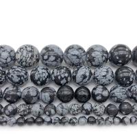 Snowflake Obsidian Helmi, Pyöreä, kiiltävä, tee-se-itse & erikokoisia valinnalle, enemmän värejä valinta, Myymät Strand