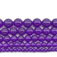 Paars Chalcedoon Kraal, Ronde, gepolijst, DIY & verschillende grootte voor keus, purper, Verkocht door Strand