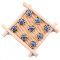 Cloisonne Helmi, Pyöreä, kullan väri kullattu, tee-se-itse & emali, enemmän värejä valinta, 10x15mm, Reikä:N. 1.5mm, 10PC/laukku, Myymät laukku