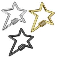 Brass Clasp Star plated DIY & hollow Sold By Lot