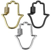 Messing Verschluss, Hand, plattiert, DIY & Micro pave Zirkonia & hohl, keine, 24x5.50x31.50mm, 10PCs/Menge, verkauft von Menge