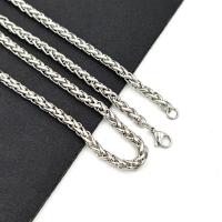 Stainless Steel Chain Ogrlica, Nehrđajući čelik, pozlaćen, razlièite duljine za izbor & različite veličine za izbor, izvorna boja, 2pramenovi/Torba, Prodano By Torba