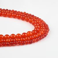 Perles en jade, Dyed Jade, Rond, rouge, 63/brin, Vendu par brin