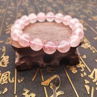 Braccialetti in cristallo naturale, quarzo ciliegia, unisex & formato differente per scelta, rosa, Lunghezza Appross. 7.5 pollice, 2Strandstrefolo/lotto, Venduto da lotto