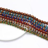 Krystalperler, Krystal, guldfarve belagt, du kan DIY, flere farver til valg, 8mm, Ca. 42pc'er/Strand, Solgt af Strand