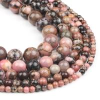 Svart Vein Turkos Bead, Rund, röd, 98PC/Strand, Säljs av Strand