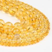 Grânulos de citrino naturais, Cristal amarelo, Roda, polido, amarelo, 98PC/Strand, vendido por Strand