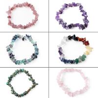 Gemstone Armbånd, gemstone Chips, tilfældigt sendt & naturlige, flere farver til valg, 1cm, Solgt Per Ca. 6.2 inch Strand