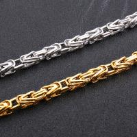 Stainless Steel Chain Ogrlica, Nehrđajući čelik, zlatna boja pozlaćen, različite veličine za izbor, više boja za izbor, Rupa:Približno 2mm, Prodano By Strand