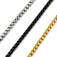 Stainless Steel Chain halskæde, forgyldt, poleret & du kan DIY, flere farver til valg, Solgt af Strand