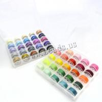 Notions & Sewing Accessories Bobbin Set 50 colors & With Thread & 25 cells & transparent Sold By PC