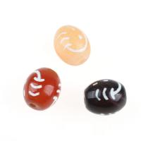 Natural Tibetan Agate Dzi Beads Ellipse Sold By Bag